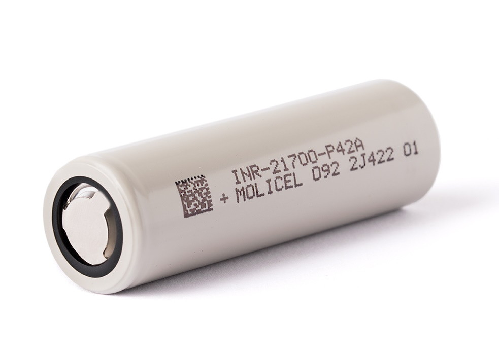 Molicel P42A 4200mAh Ansicht schräg von vorne