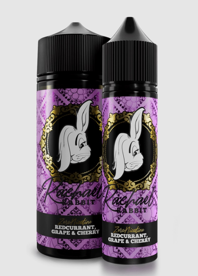 Rachael Rabbit Redcurrant, Grape & Cherry Ansicht 60ml und 100ml Flasche Rachael Rabbit Redcurrant, Grape & Cherry
