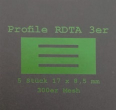 The Real M Profile RDTA 3er SS316 Mesh Ansicht Packungsaufdruck