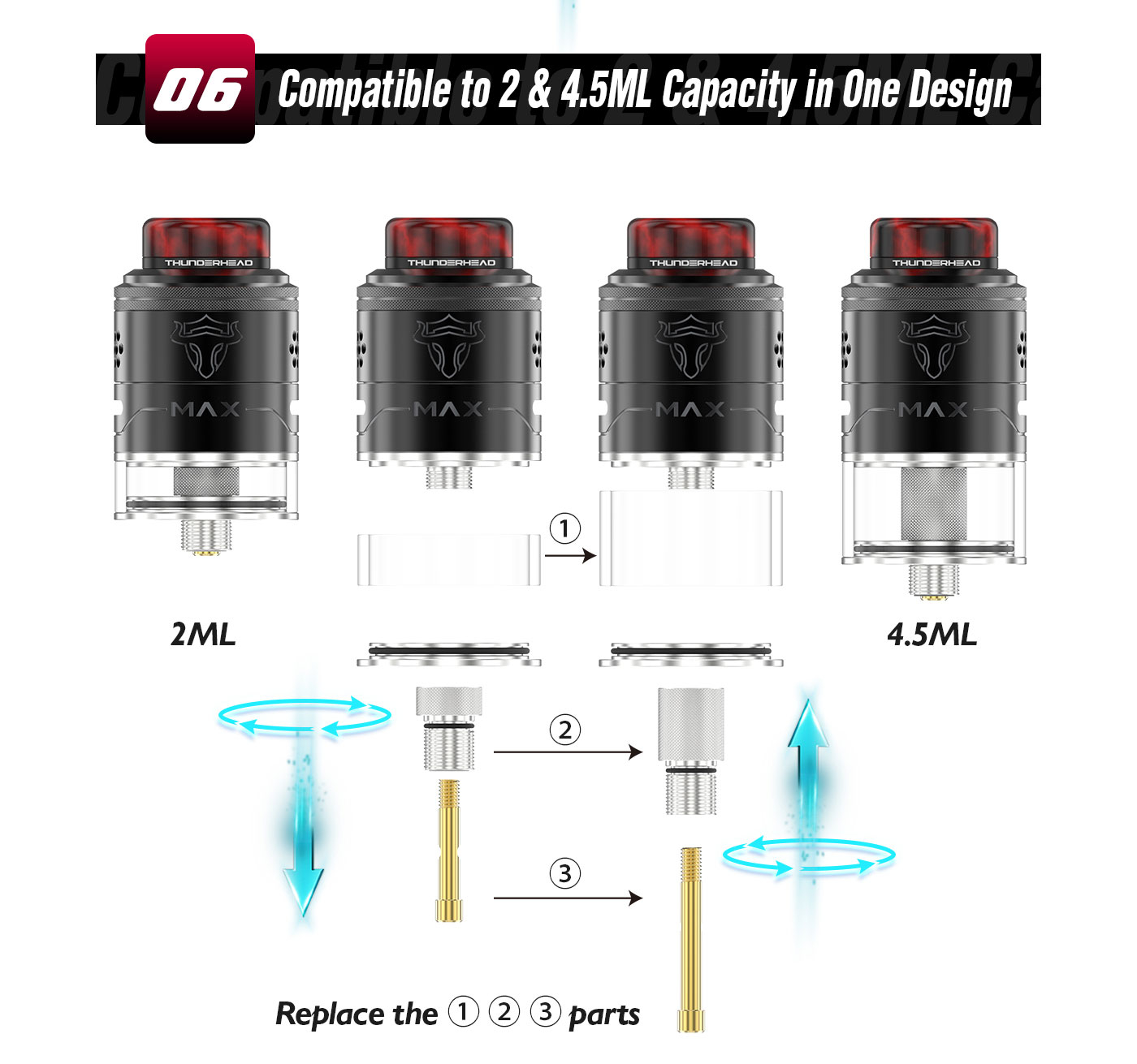 THC Tauren Max RDTA pin