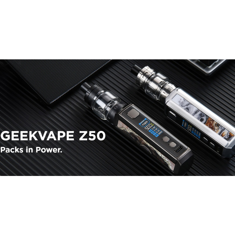 Geekvape Z50 Mod Ansicht mit Zeus Nano Tank
