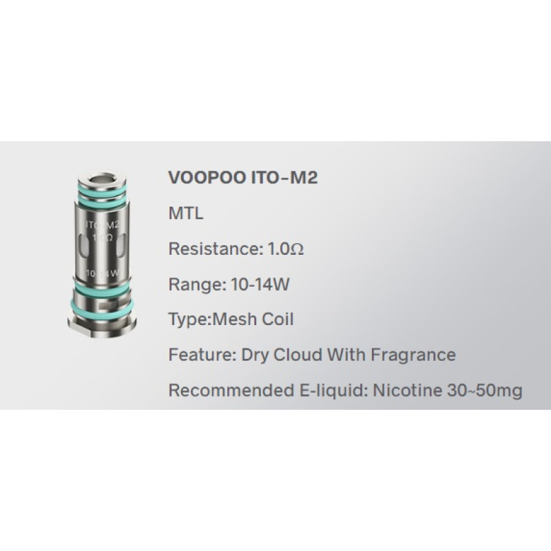 Voopoo ITO Coils Ansicht ITO-M2 1,0 Ohm