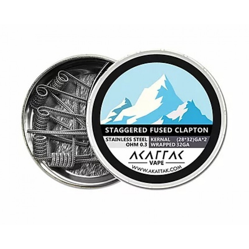 Akattak Staggered Fused Clapton Coils Ansicht Coils