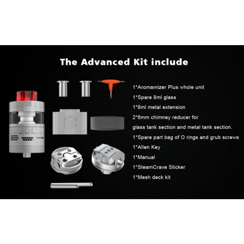 Steam Crave Aromamizer Plus V2 RDTA Advanced Kit Lieferumfang