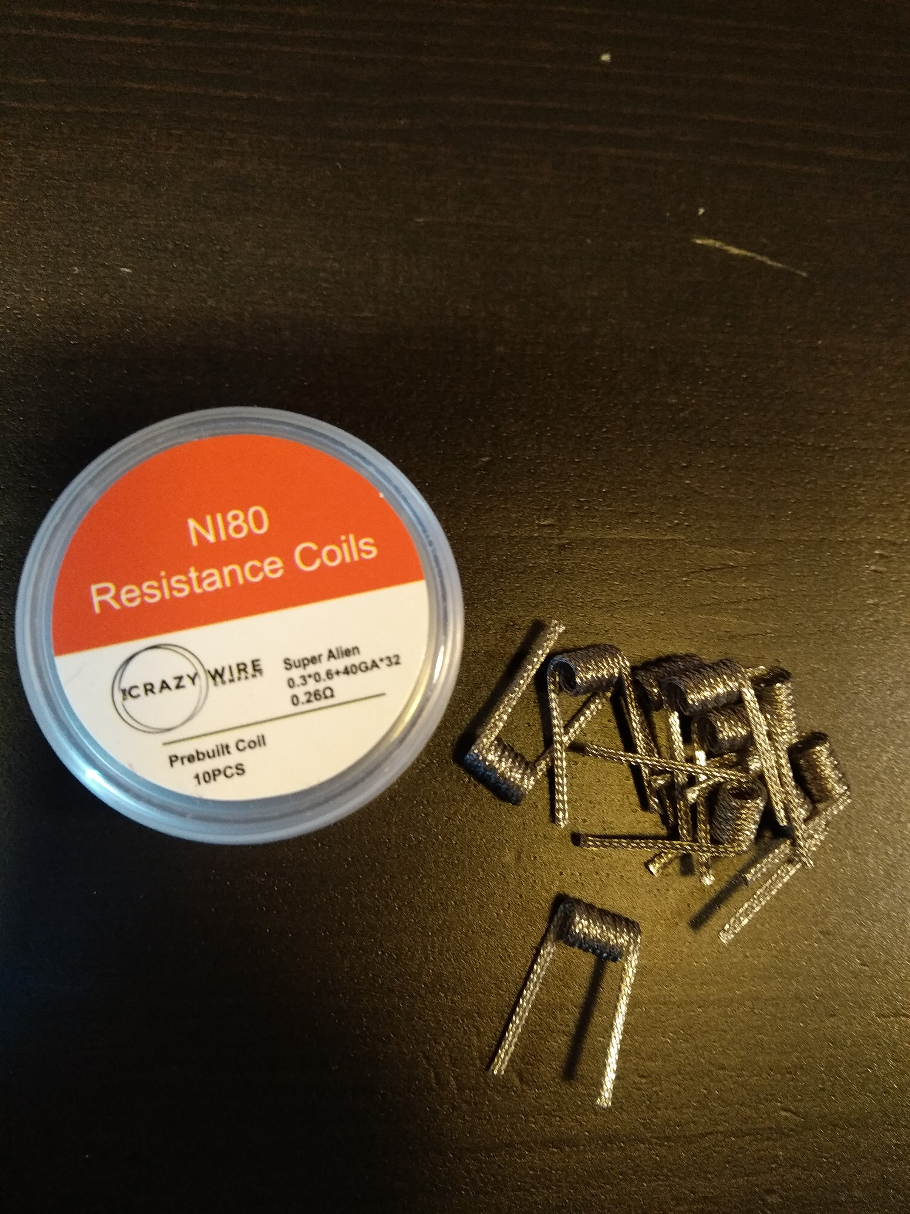 Crazy Wire Pre-Made Ni80 Super Alien Coils 0.26Ω mit Verpackung