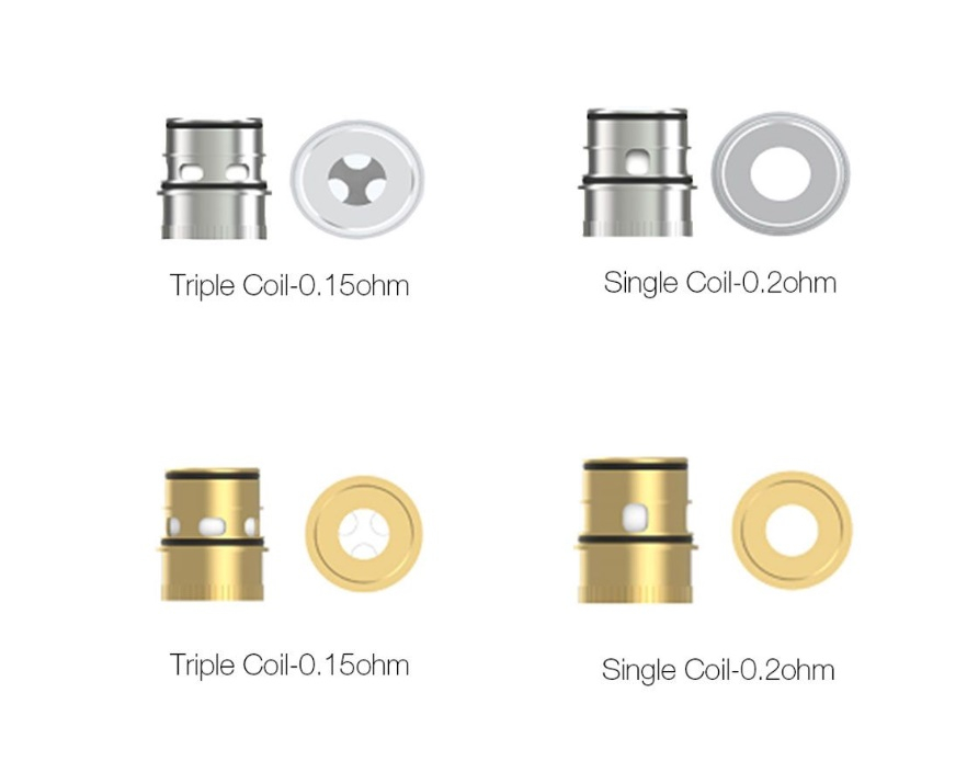 Vapefly Kriemhild Sub-Ohm Coils Ansicht Versionen Vapefly Kriemhild Sub-Ohm Coils